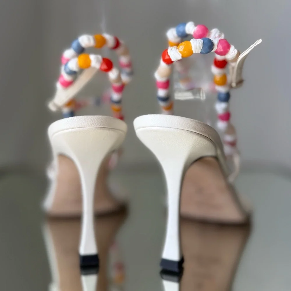 JIMMY CHOO Amiral 90 embellished leather sandals $1,175 39 - Picture 9 of 16